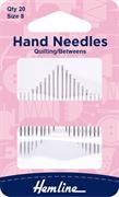Betweens/Quilting Hand Needle, Size 8, 20 pack